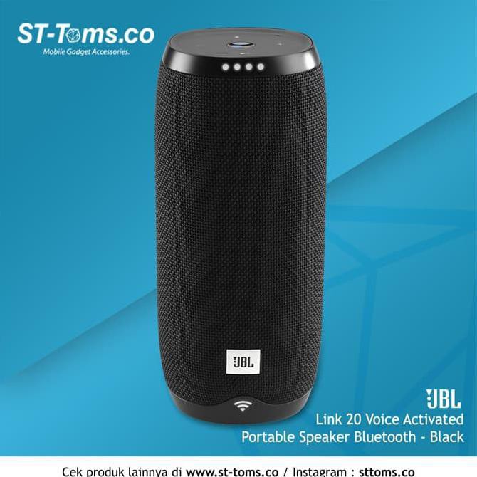 Jbl Link 20 Voice Activated Portable Speaker Bluetooth - Black Murah Outletsagara