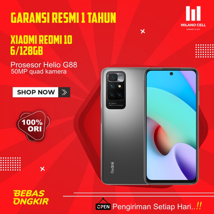 Xiaomi Redmi 10 2022 4/64GB dan 6/128GB Garansi Resmi