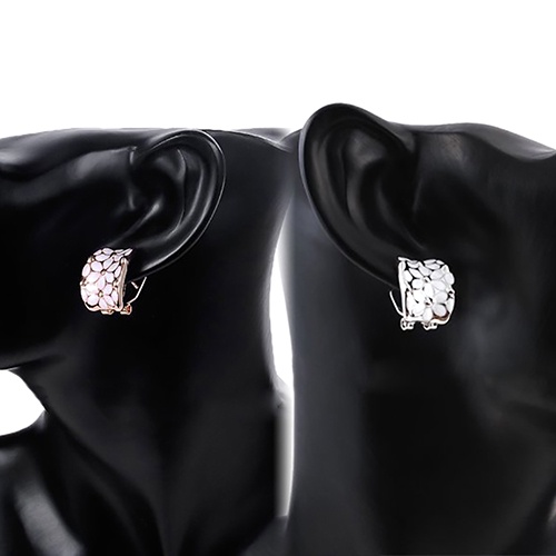 Hu Hu Hu Hu Hu Alat Bantu Pasang Kacamata♡ Anting Tusuk Gantung Wanita Desain Bunga Gaya Elegan Untuk Pestapernikahan