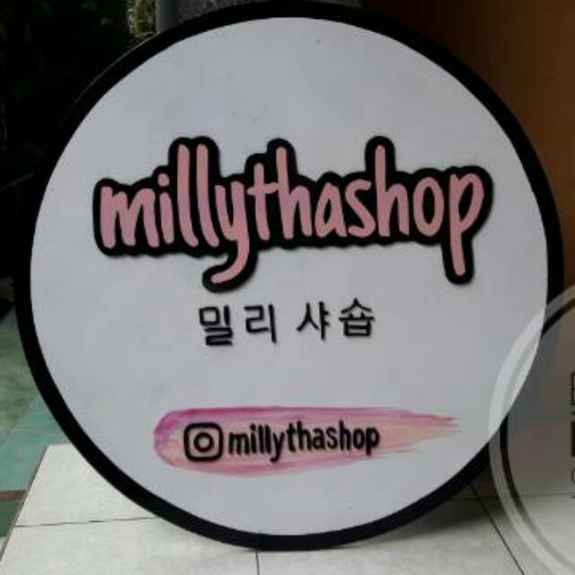 Indoor  D70/ Papan Nama kayu mdf toko butik kafe tempat usaha/plang millythashop 6 kg