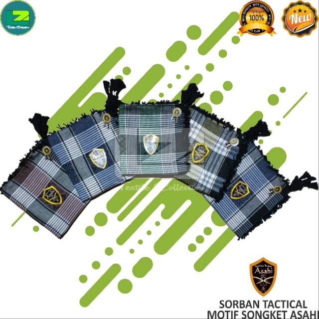 SORBAN SEMAGH MOTIF SONGKET ASAHI BERKUALITAS