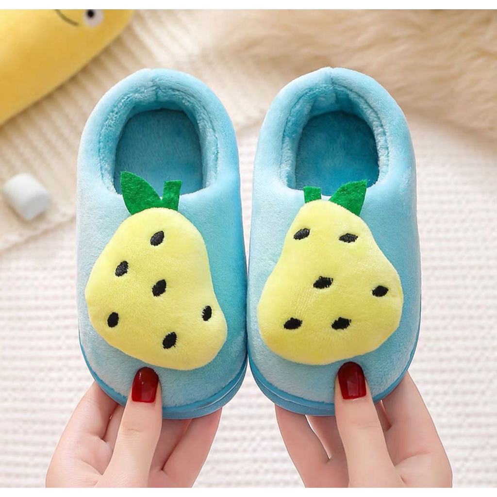 SANDAL RUMAH STROBERI STRAWBERRY ANAK PEREMPUAN SEPATU KAMAR IMPOR