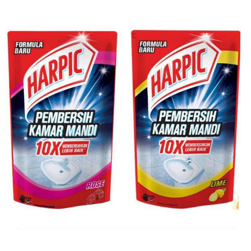 HARPIC Pembersih Kamar Mandi Toilet WC Lime Lemon Rose 400ml 700ml  Refil