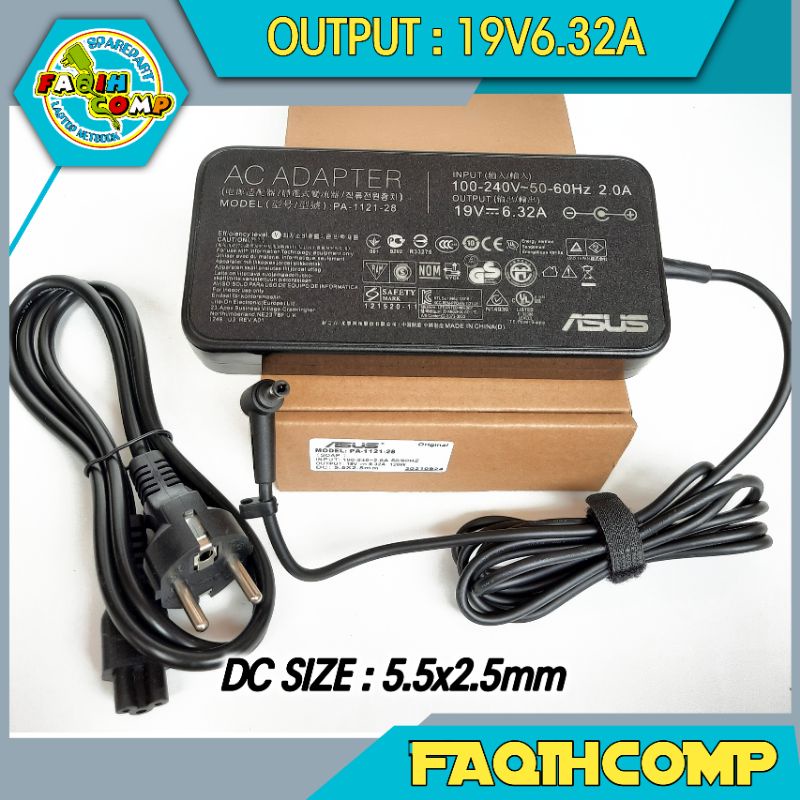 Adaptor Charger Asus ROG N46 N46VZ N56V N56VV N56VZ N56VJ N56VM N550 FX504 GL553 GL553V GL552 GL552V 19V 6.32A 120W