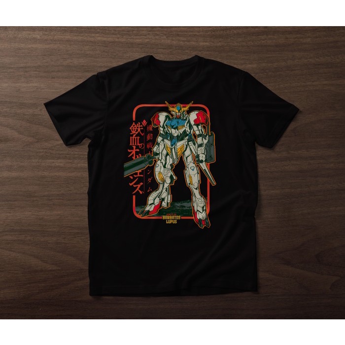 Tshirt Kaos tshirt barbatos gundam gunpla retro style