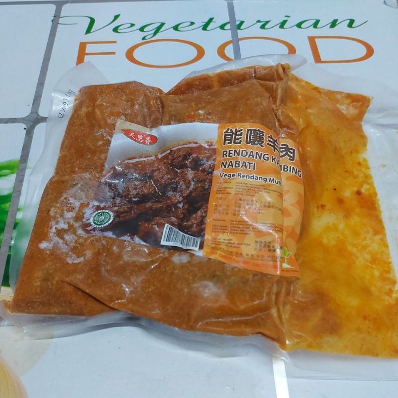 

RENDANG KAMBING NABATI, VEGE RENDANG MUTTON, 450g, ( FROZEN FOOD), TIAN EN XIANG, MSS