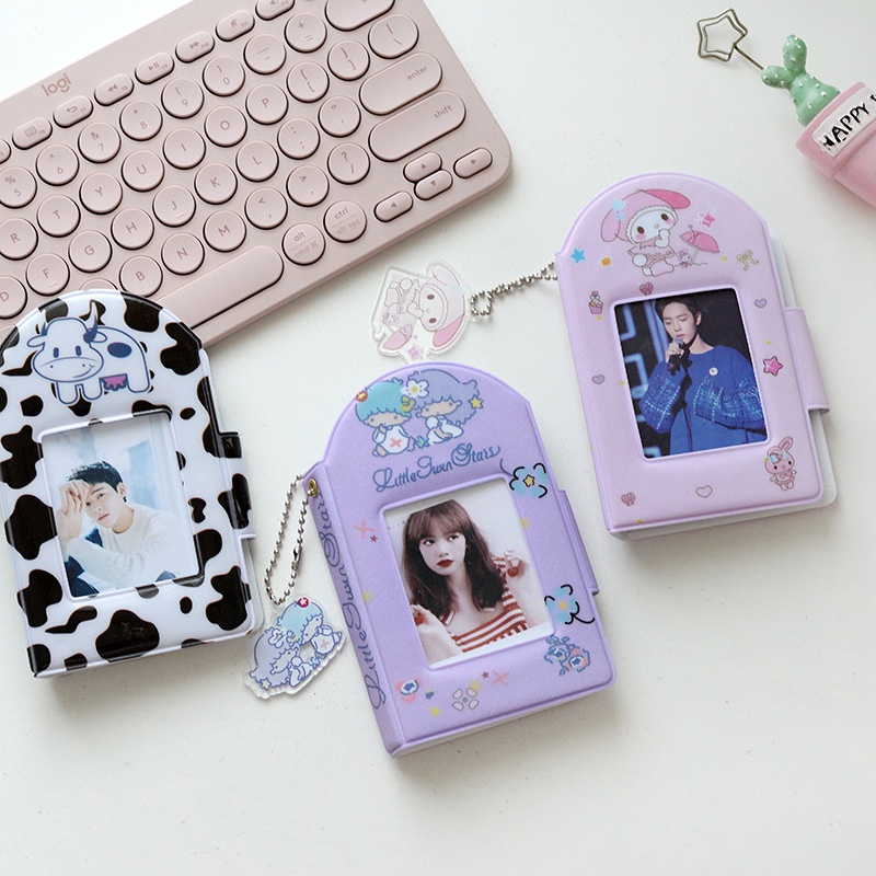 Album Foto Sanrio 3inch Kartun PVC Card Holder Mini Album Idol Photocard Penyimpanan Buku