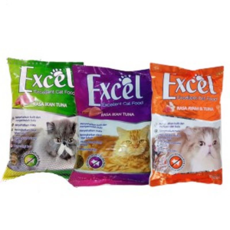 Makanan kucing EXCEL kitten/adult 500gr