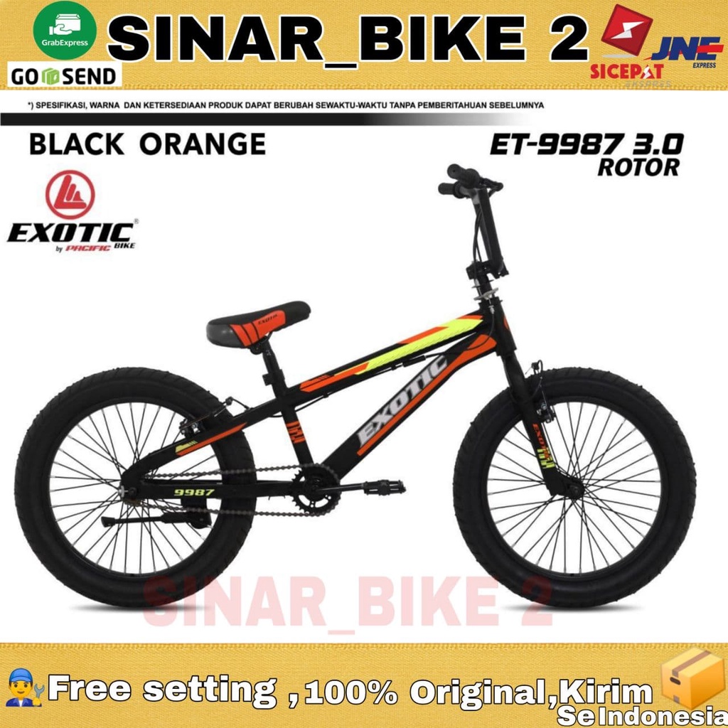 Sepeda Anak Bmx Exotic ET 9987 Ban Jumbo 3.0 Rotor