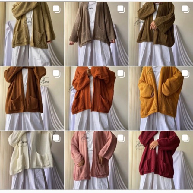 (ALANA OUTFIT) OUTER KNIT CARDIGAN RAJUT OVERSIZE