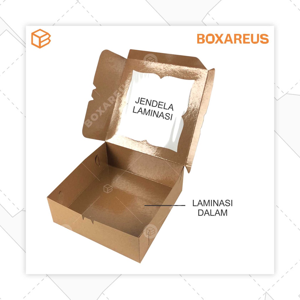 Cake Box, Dus, Kotak, Packaging, Kotak Kue, Multipurpose Box, Gift Box | 32208 BROWN (10pc)