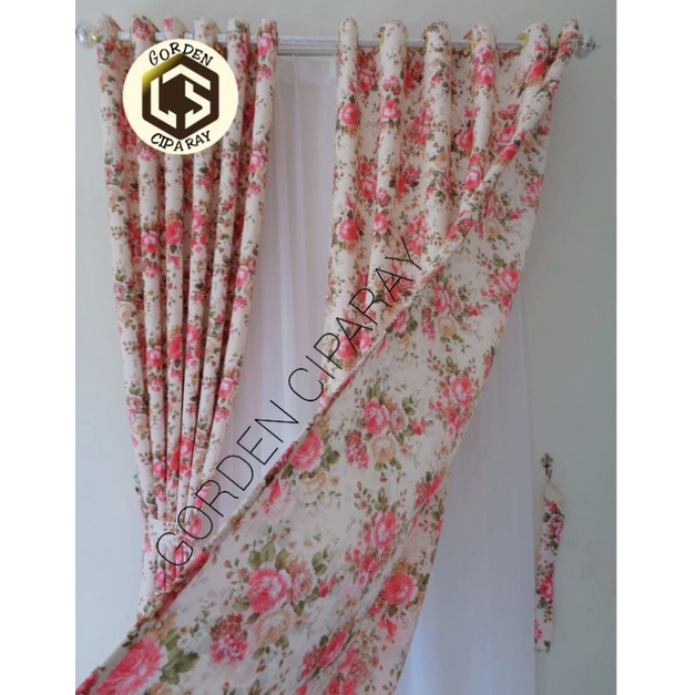 Gorden Shhaby Blackout Depan Belakang Gorden Blackout Pintu Jendela Minimalis Pink Coklat Unggu Biru