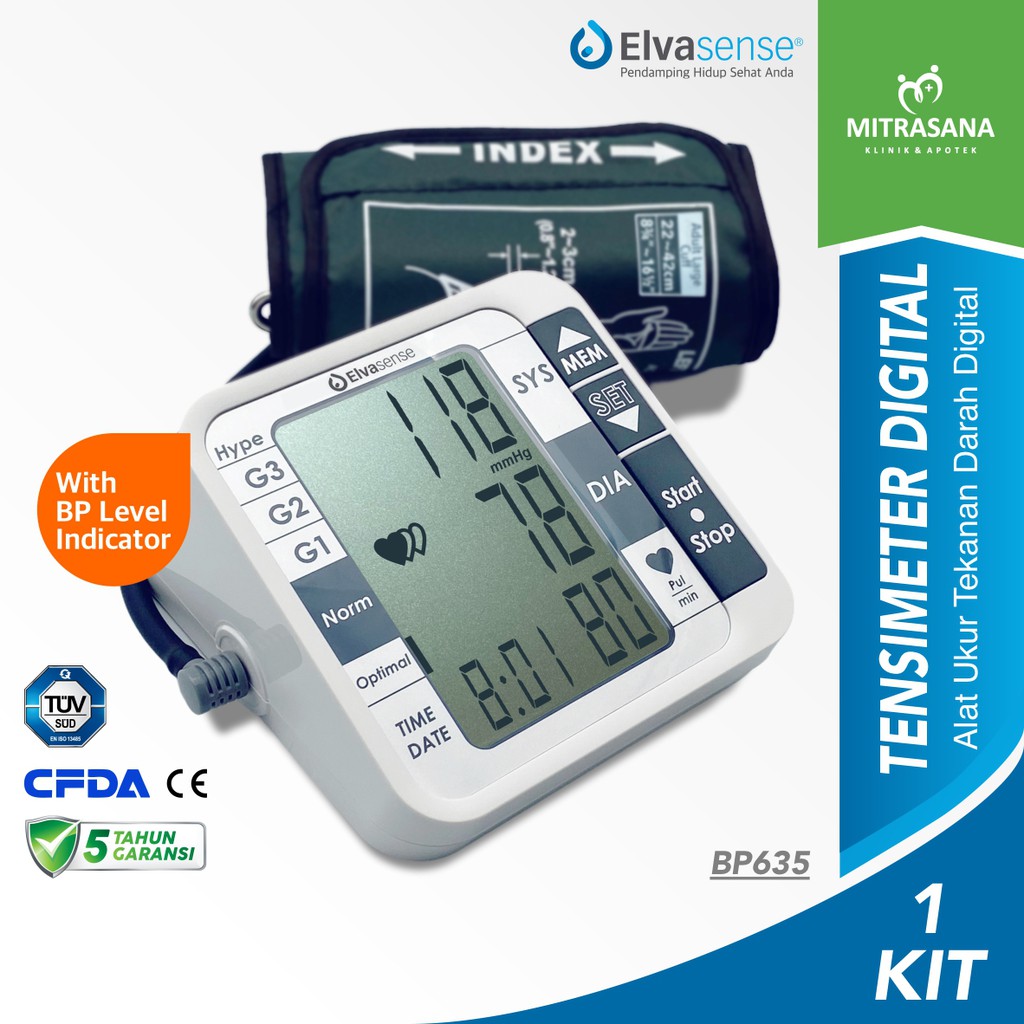 Tensimeter Digital Elvasense BP635