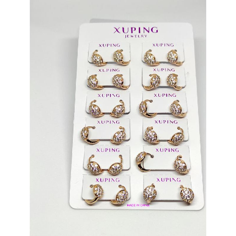 giwang klip emas mutiara mewah