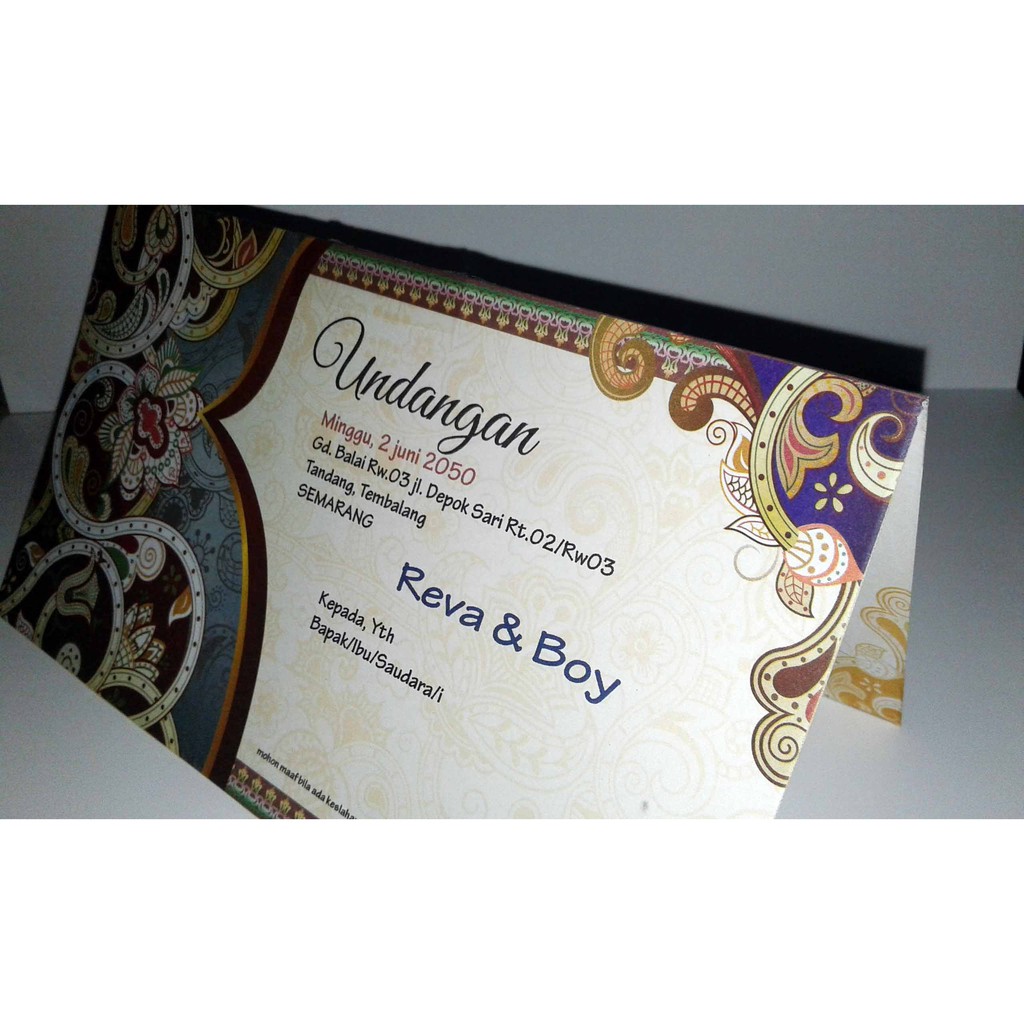 UNDANGAN MURAH UNIK BERKUALITAS KODE JATAYU 55