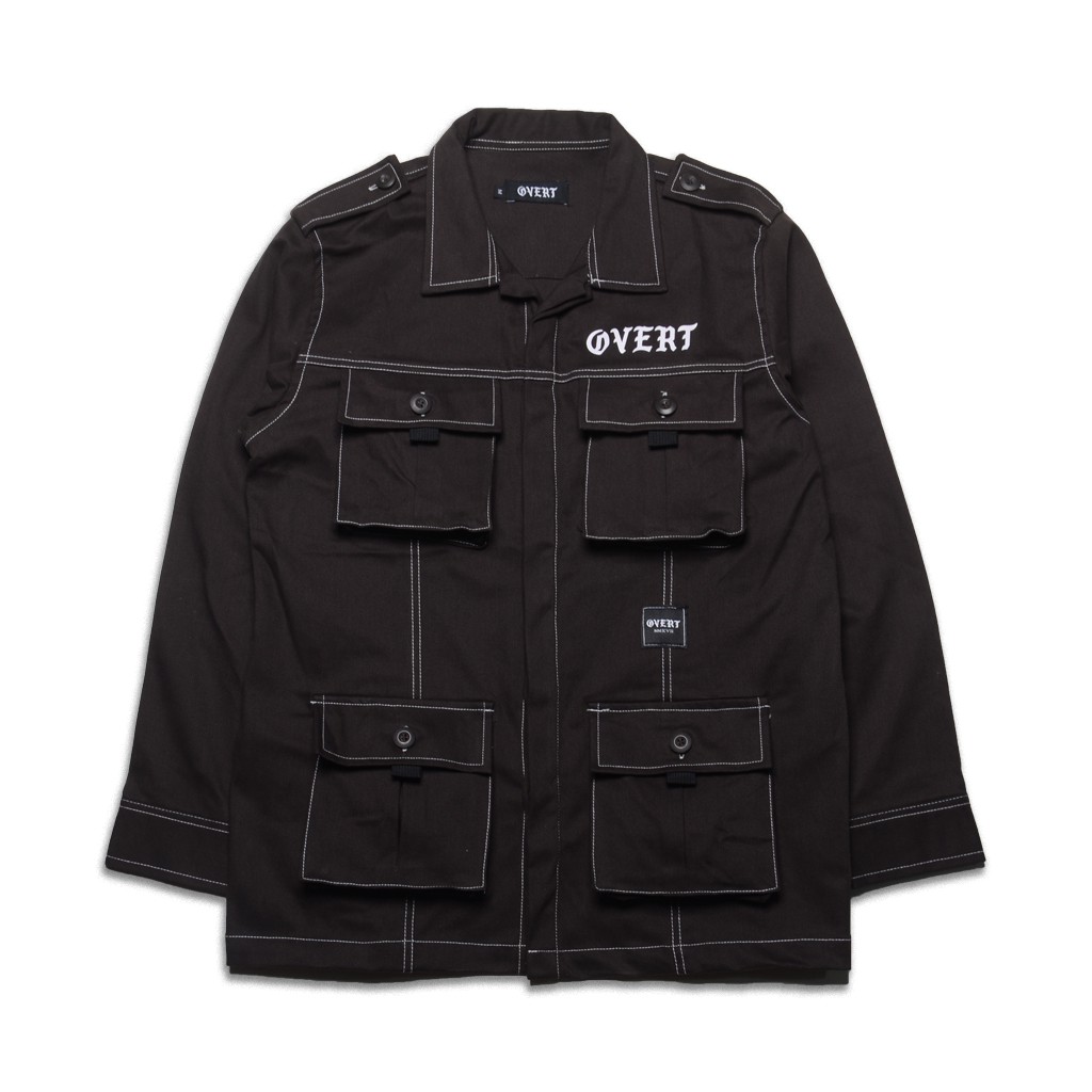 KASSOKU DARK BROWN COMBAT JACKET