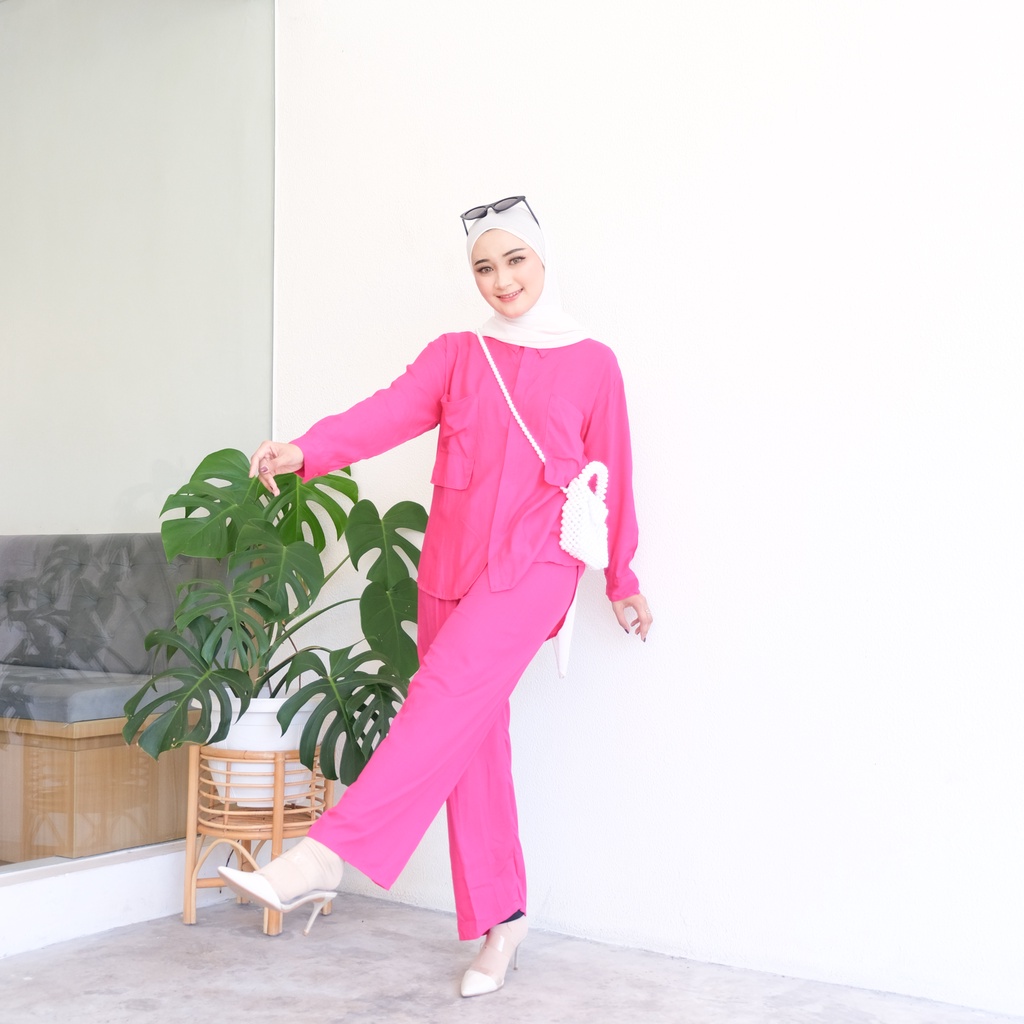 (RPA) ONE SET FECIA KEMEJA BLOUSE WANITA RAYON PREMIUM