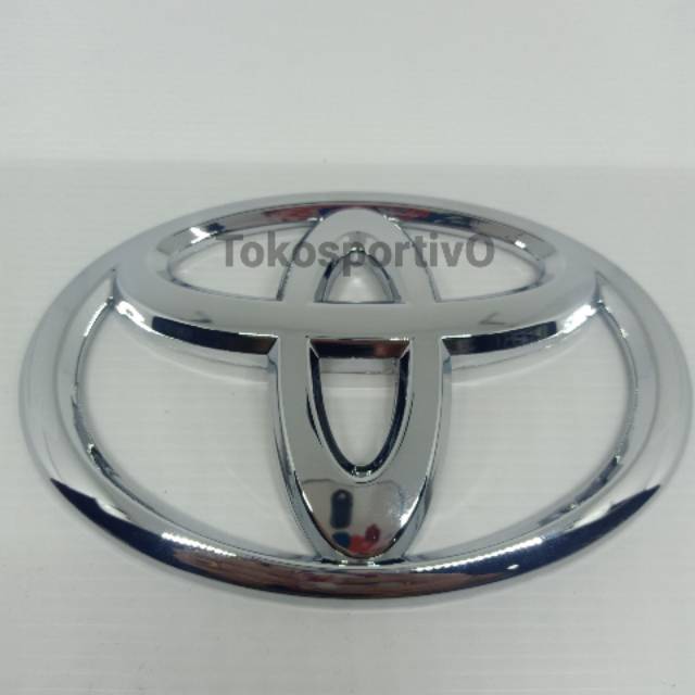 Lambang/ Logo / Emblem Mobil Toyota chrome 12cm avzanza lama dll model tempel