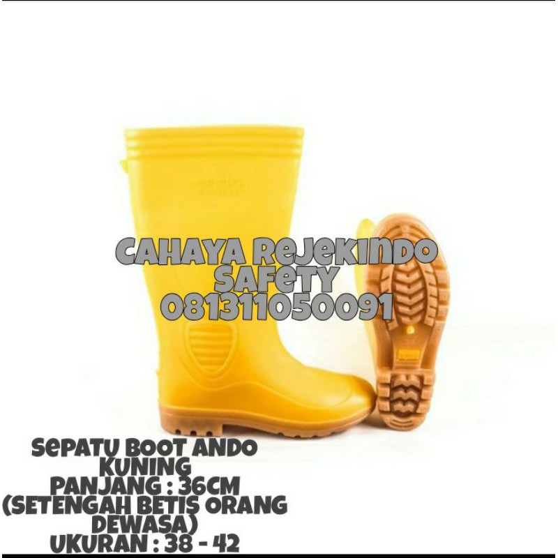 Sepatu Boot ANDO Kuning