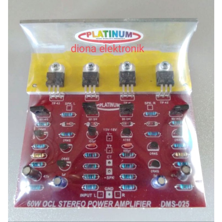 kit power amplifier 60 watt stereo