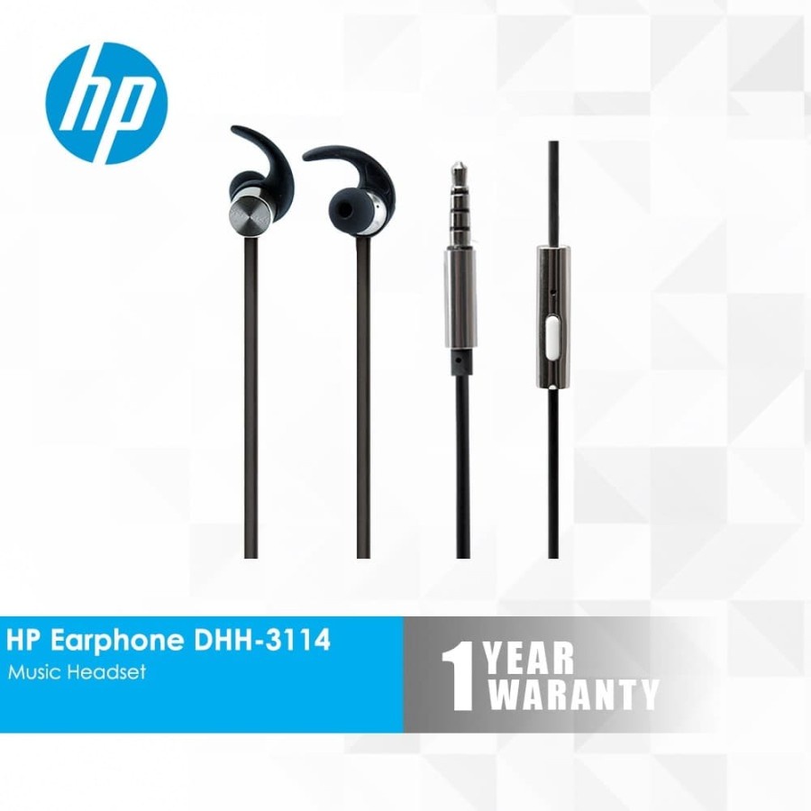 Earphone HP DHH-3114 Sporty- HP Earphone DHH-3114 Sporty Music Headset