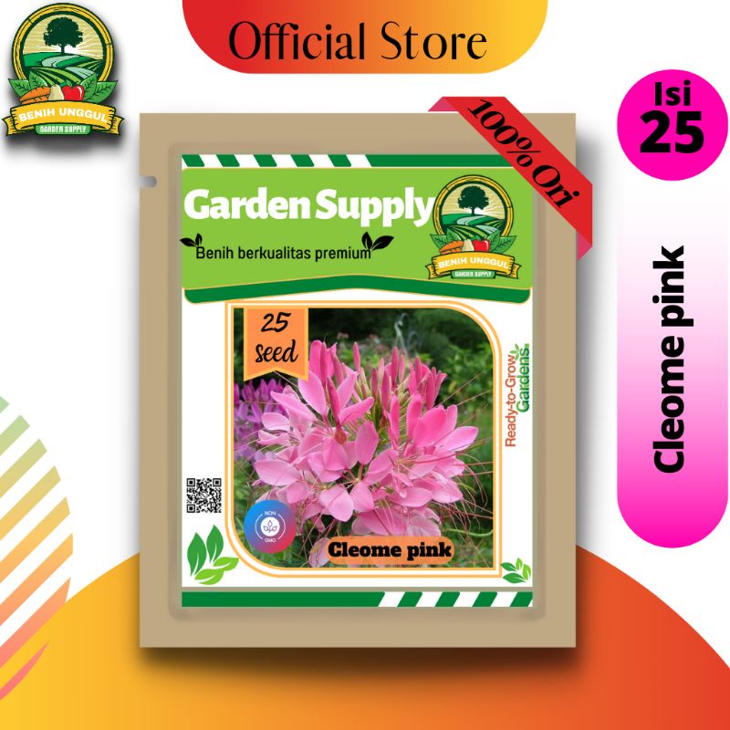 Garden Supply Bibit 25 Biji Benih Tanaman Bunga Cleome spider flower Pakan Lebah Itama
