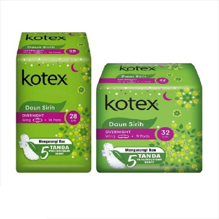 Kotex Daun Sirih Pembalut Overnight Wing