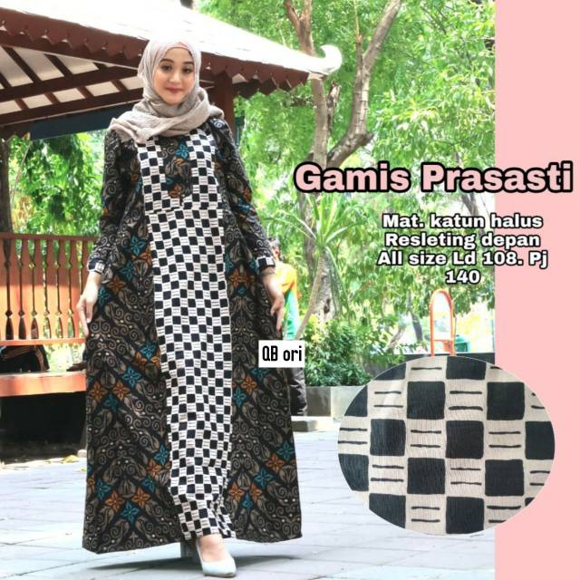 Gamis prasasti- gamis batik All size