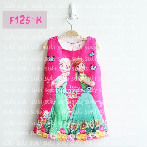 Dress Jacquard Anak Perempuan Frozen (F125-K)