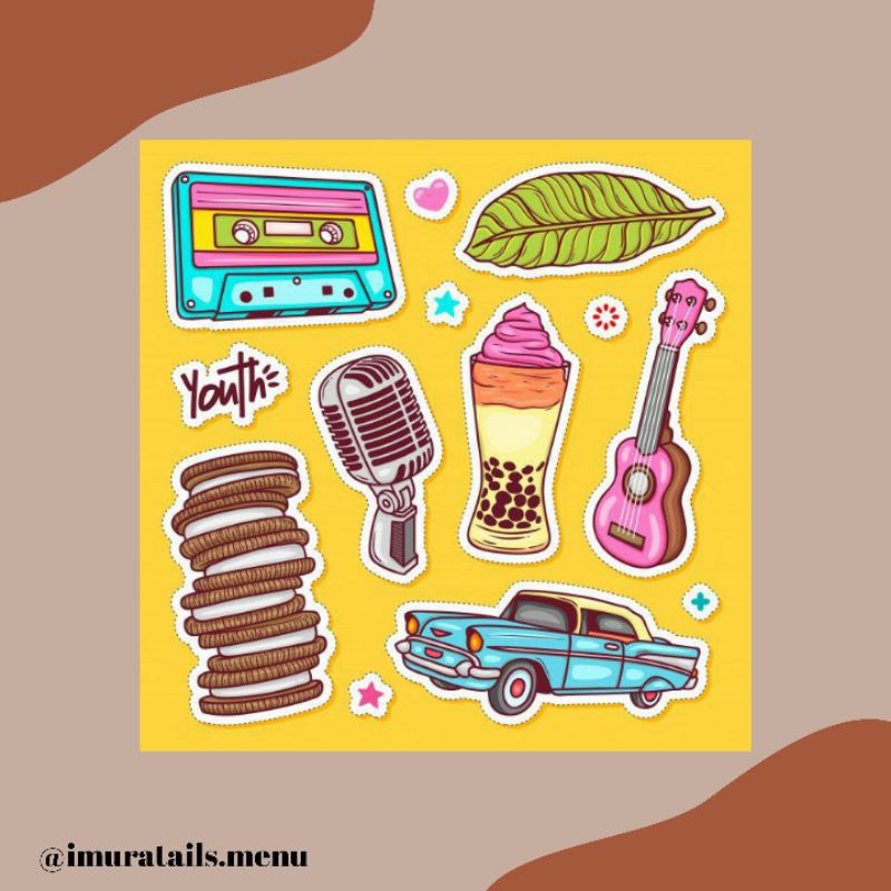 52pcs Sticker Tumblr Aesthetic 3