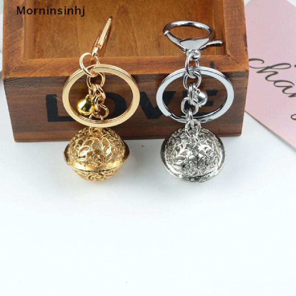 Mornin Kreatif Berongga Bell Logam Gantungan Kunci DIY Tas Dekorasi Liontin Keyring Hadiah id