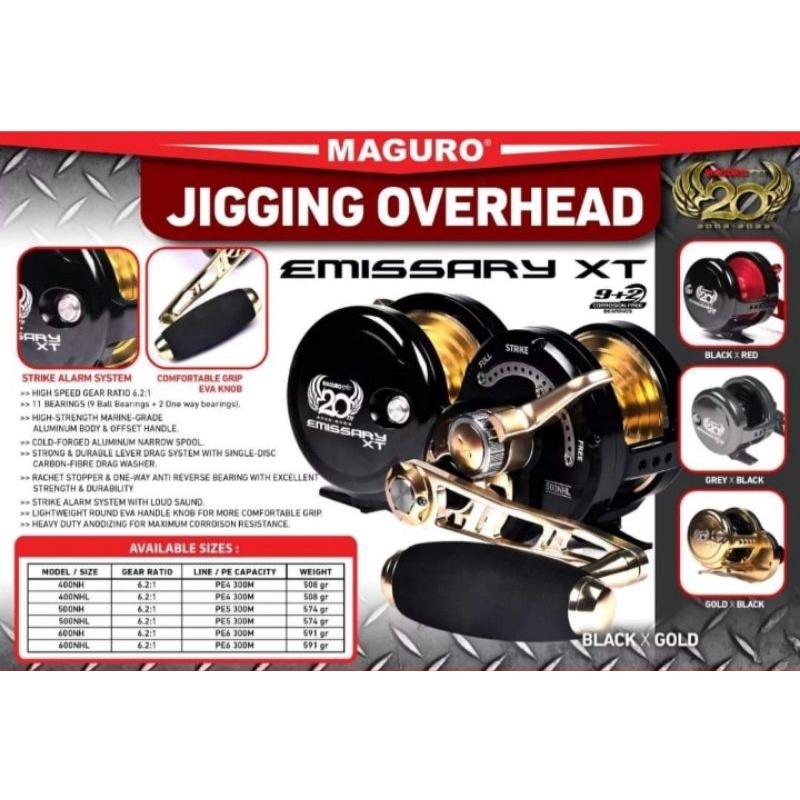 Reel OH Maguro Emissary XT | 400NH | 400NHL | 500NH | 500NHL | 600NH | 600NHL | Jigging | Monster Fi