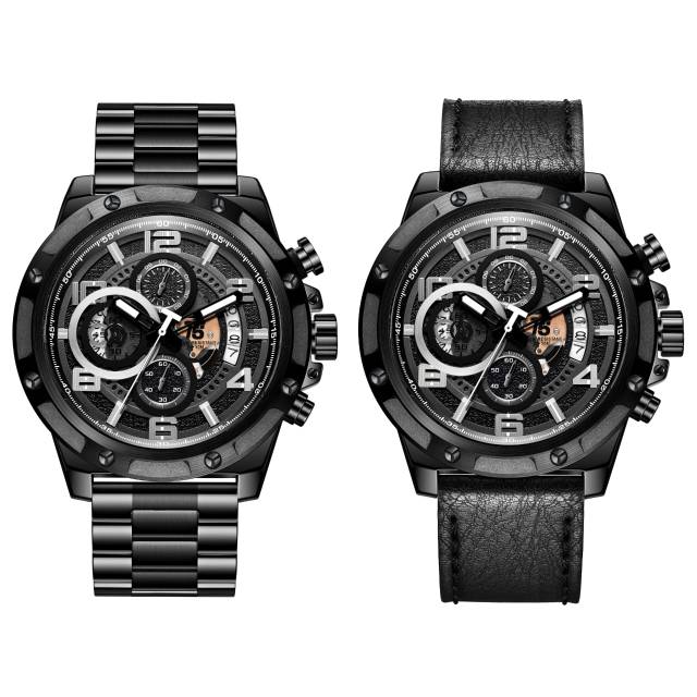 T5 H 3706 Set Rantai Kulit Chrono Original