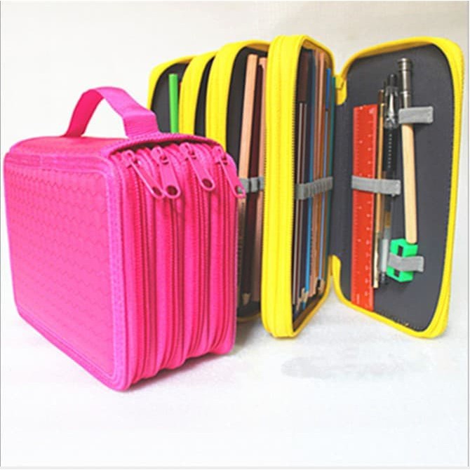 

ll156 4-Layers Pencil Case Box Cosmetic Pen Pouch Bag Storag Bag -