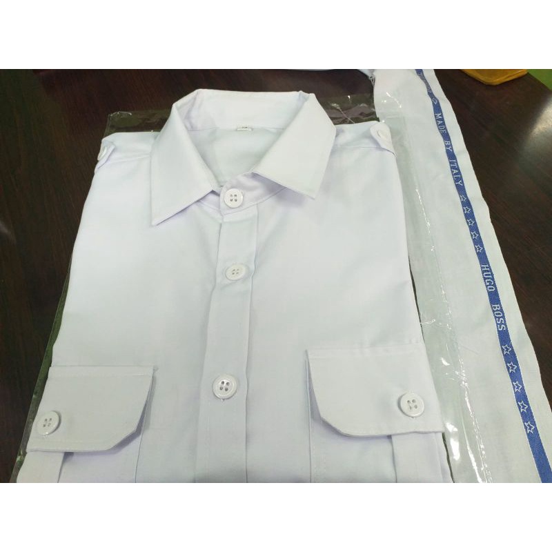 Seragam ASN PDH PPPK Putih Pria - PREMIUM (100%KATUN WOOL)