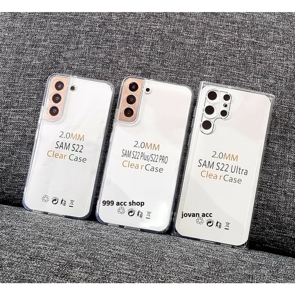 SAMSUNG S23 S23+ S23 ULTRA S22 S22+ S22 ULTRA S21 S21+ S21 ULTRA CASE SOFTCASE CLEAR HD 2mm TPU BENING SOFT TRANSPARAN SILIKON KARET CASING COVER S21 PLUS S22 PLUS S23 +