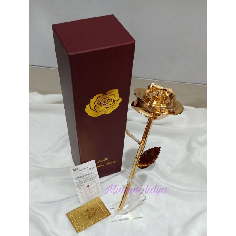 bunga beauty and the beast gold 24k dipped rose