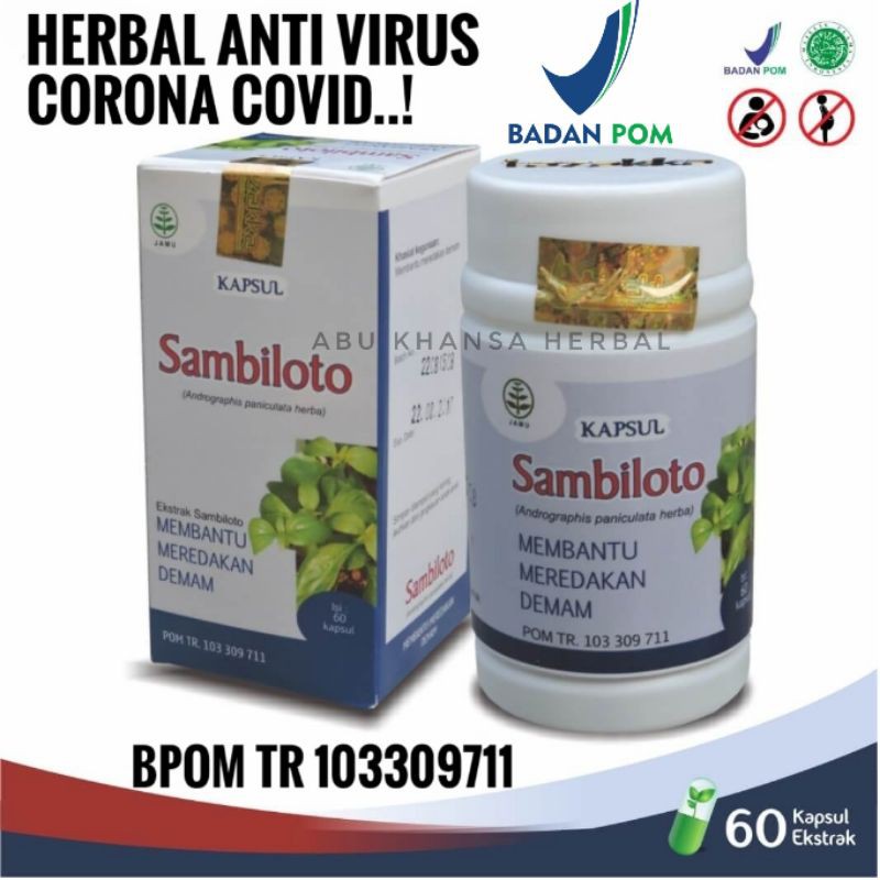 

SAMBILOTO Kapsul Daun Herbal Anti Virus Bakteri Radang Paru Tenggorokan Original BPOM