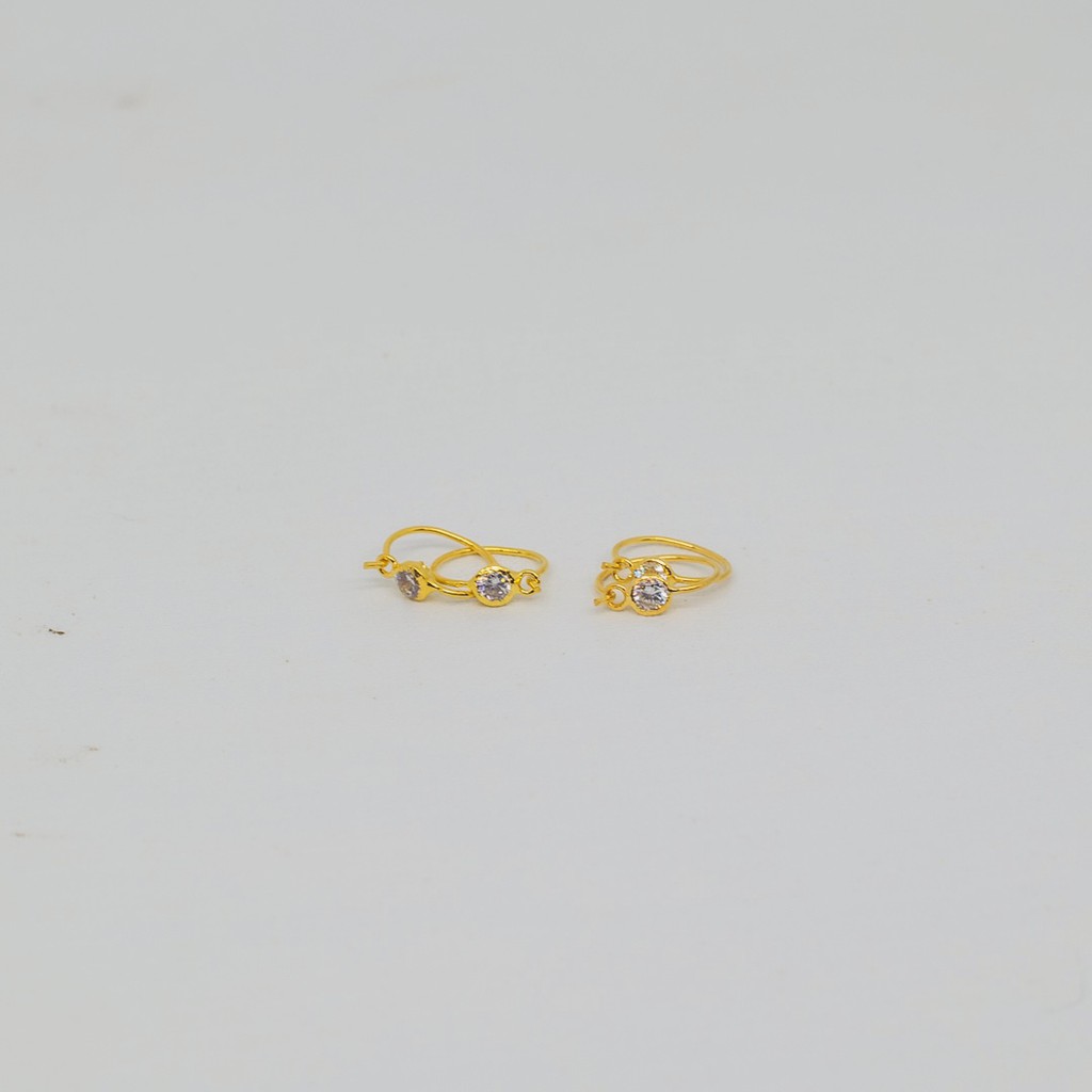 Anting bayi emas asli kadar 300 1 mata putih