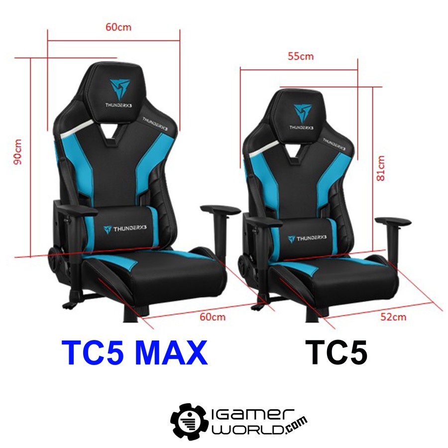 Jual ThunderX3 TC5 MAX XXL Series Gaming Chair - JET BLACK | Shopee ...