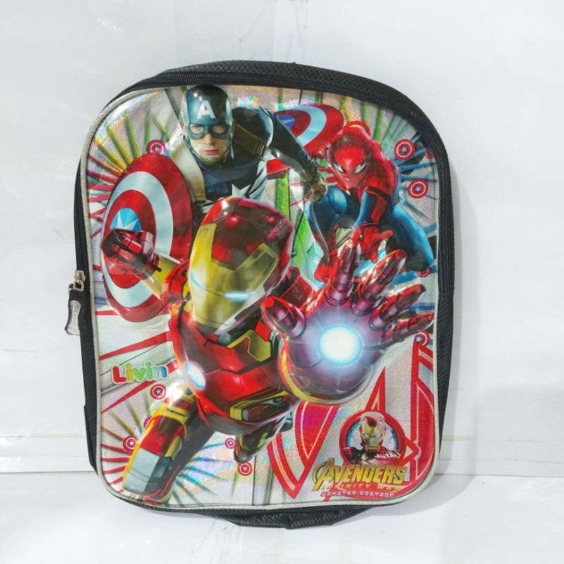 Tas Anak Superhero TIMBUL MURAH / Tas Anak Laki-Laki Emboss mengkilat BARU / Tas anak cowok BESAR