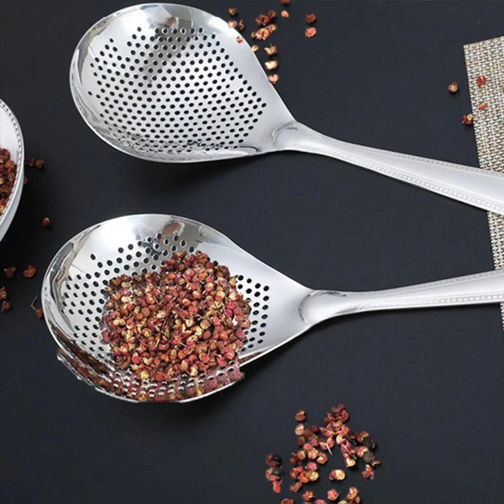 REBUY Sendok Saringan Home Fast Drain Cooking Gadgets Alat Dapur Alat Makan Makanan Food Strainer