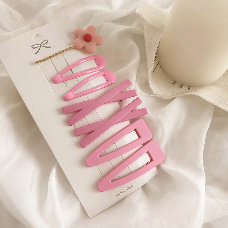 7Pcs/set Kawaii Flower Hair Pins Chic Candy Color Girls Clip Hair Fashion Party Children Hair Clip Hair Accessories