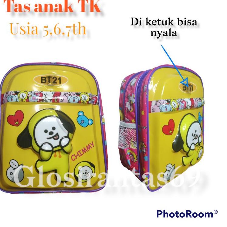 Terbaru.. Tas anak sekolah TK boba / ukuran TK cewe perempuan /tas terlaris /  / tas lampu led / bep