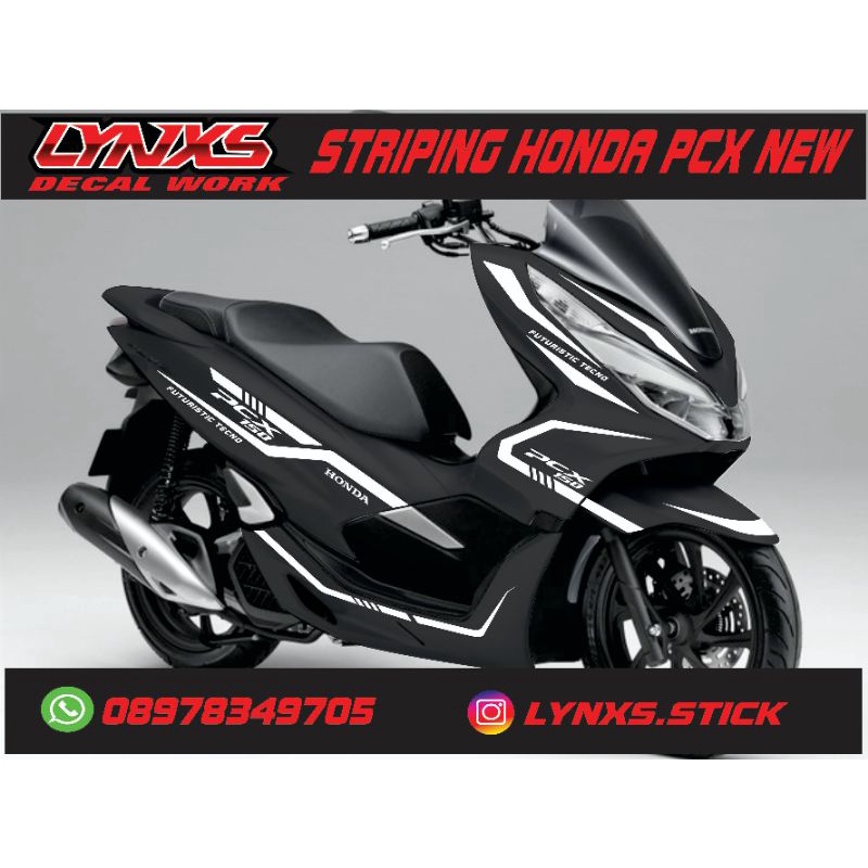 cutting sticker Honda PCX fullset hitam