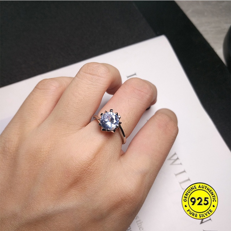 Pt950 Cincin Delapan Hati Delapan Panah Moissanite Untuk Wanita