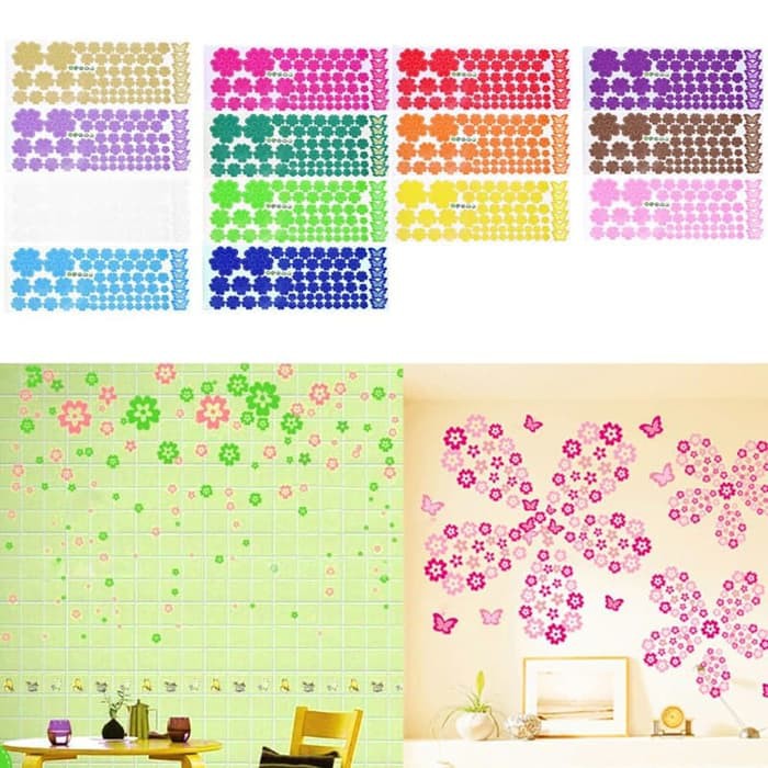 3D Flower Wall Sticker Sheet