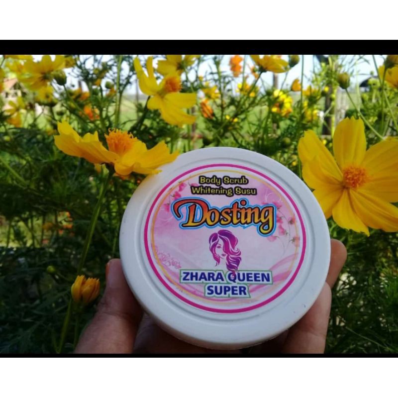 Body Scrub Dosting Whitening Susu 100gr Zhara Queen
