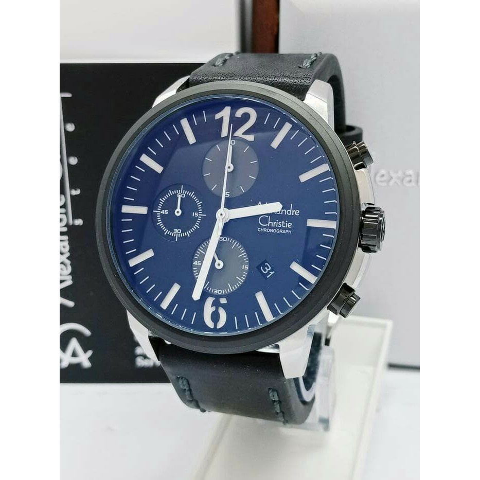 [Free Baterai] JAM TANGAN PRIA ALEXANDRE CHRISTIE AC 6267 LEATHER ORIGINAL GARANSI RESMI 1 TAHUN