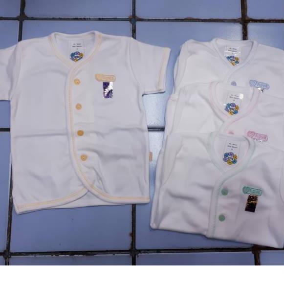 Dijual Baju  nova  putih SML tangan pendek bayi  kancing 